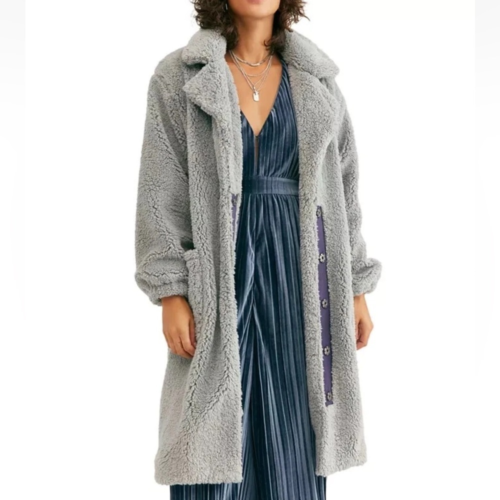 Free People Tessa Teddy Coat Size Medium - Picture 6 of 6